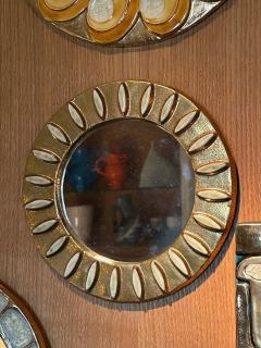 Mithe Espelt Ceramic mirror by Mith Espelt France 1960s - 4211199