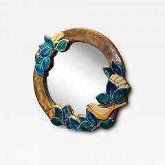 Mithe Espelt Ceramic mirror by Mith Espelt France 1960s - 4319224