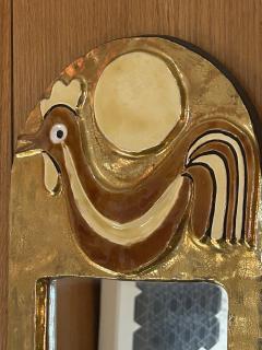Mithe Espelt Ceramic mirror by Mith Espelt France 1960s - 4312452