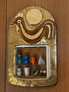 Mithe Espelt Ceramic mirror by Mith Espelt France 1960s - 4312454