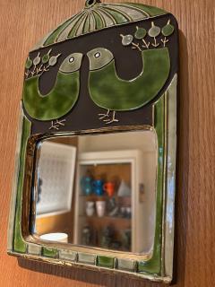 Mithe Espelt Ceramic mirror by Mith Espelt France 1960s - 4312496