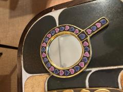 Mithe Espelt Ceramic mirror by Mith Espelt France 1960s - 4341886