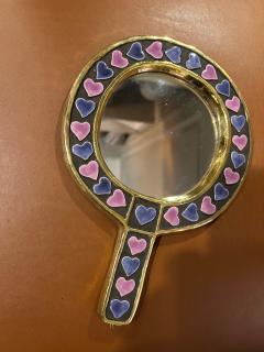 Mithe Espelt Ceramic mirror by Mith Espelt France 1960s - 4341891