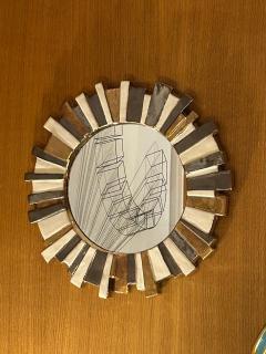 Mithe Espelt Ceramic mirror by Mith Espelt France 1960s - 4478280