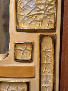 Mithe Espelt Ceramic mirror by Mith Espelt France 1960s - 4539091