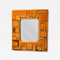 Mithe Espelt Ceramic mirror by Mith Espelt France 1960s - 4539160