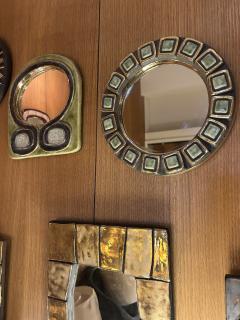 Mithe Espelt Ceramic mirror by Mith Espelt France 1960s - 4818441