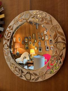Mithe Espelt Ceramic mirror by Mith Espelt France 1970s - 3603220