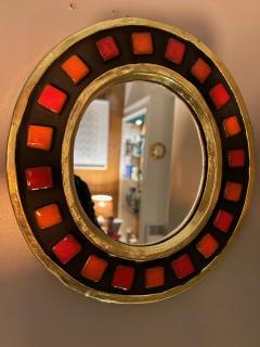 Mithe Espelt Ceramic mirror by Mithe Elseplt France 1960S - 3316482