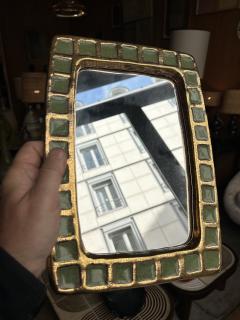 Mithe Espelt Ceramic mirror pate de verre by Mith Espelt France 1960s - 4755077
