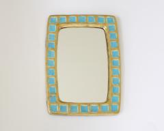 Mithe Espelt MITHE ESPELT FRENCH GILDED CERAMIC AND FUSED GLASS MIRROR - 2529566