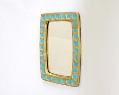 Mithe Espelt MITHE ESPELT FRENCH GILDED CERAMIC AND FUSED GLASS MIRROR - 2529567