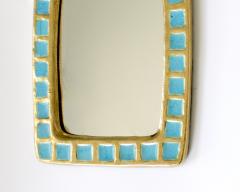 Mithe Espelt MITHE ESPELT FRENCH GILDED CERAMIC AND FUSED GLASS MIRROR - 2529571