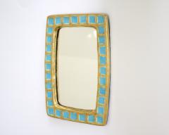 Mithe Espelt MITHE ESPELT FRENCH GILDED CERAMIC AND FUSED GLASS MIRROR - 2529572