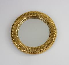 Mithe Espelt Mith ESPELT 1960s Gilded Ceramic Mirror not Lembo  - 1566000