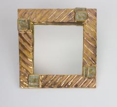 Mithe Espelt Mith ESPELT 1960s Gilded Ceramic Mirror not Lembo  - 1566591