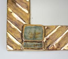 Mithe Espelt Mith ESPELT 1960s Gilded Ceramic Mirror not Lembo  - 1566592