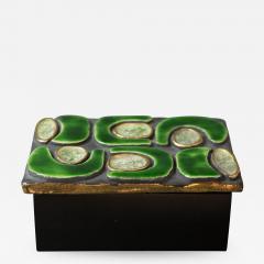 Mithe Espelt Mith ESPELT 1960s Jewellery Chest with Gilded Gold Ceramic Lid not Lembo  - 1564775