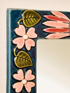 Mithe Espelt Mith Espelt Bird and Blossom Mirror in Glazed Ceramic - 4693802