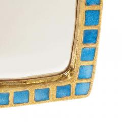 Mithe Espelt Mith Espelt Mirror Ceramic Gold Blue Fused Glass - 2948452