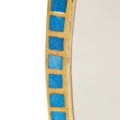 Mithe Espelt Mith Espelt Mirror Ceramic Gold Blue Fused Glass - 2948454