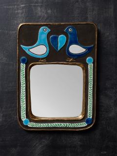 Mithe Espelt Mithe Espelt Blue Mirror with Birds Decors - 3480712