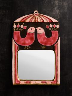 Mithe Espelt Mithe Espelt Cage Mirror in Pink and Red Shades - 4693161