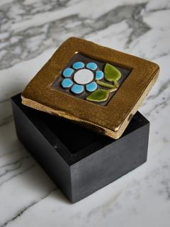 Mithe Espelt Pair of Mith Espelt Square Ceramic Boxes - 4715342