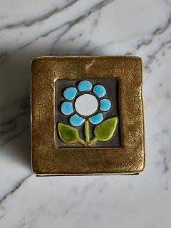 Mithe Espelt Pair of Mith Espelt Square Ceramic Boxes - 4715344