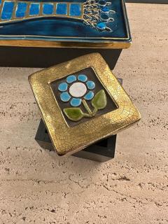 Mithe Espelt Pair of Mith Espelt Square Ceramic Boxes - 4715346