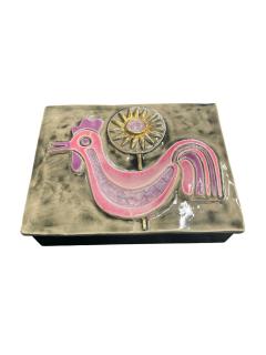 Mithe Espelt Very rare large studio pottery ceramic box by Mith Espelt - 4590366