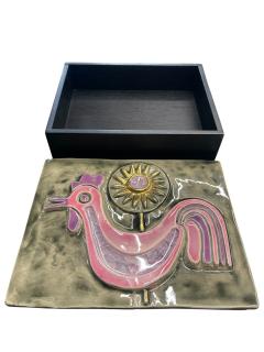 Mithe Espelt Very rare large studio pottery ceramic box by Mith Espelt - 4590372
