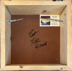 Mixed Media on Wood Block Paintings by Artist Cat Tesla Set of 4 - 4529992