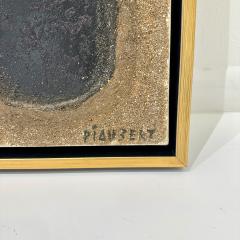 Mixed media abstract composition on canvas by Jean Piaubert France 1960s  - 4619912