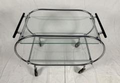 Mobile Art Deco Serving Trolley Chromed Tubular Steel Glass France circa 1925 - 1889068