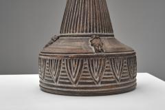 Model Inka Glazed Table Lamp with Relief Patterns Denmark 1970s - 4611048