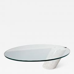 Model K1000 Travertine Glass Coffee Table By Team Form - 4236772
