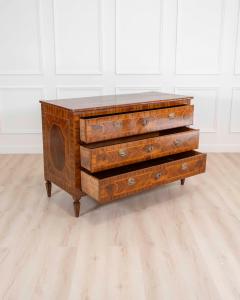 Modenese 18th century Louis XVI walnut chest of drawers with various woods and i - 4611802