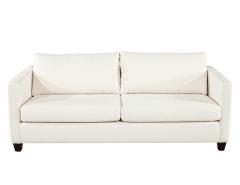 Modern 2 Seater Sofa in Cream Textured Fabric - 4220096