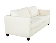 Modern 2 Seater Sofa in Cream Textured Fabric - 4220099