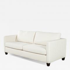 Modern 2 Seater Sofa in Cream Textured Fabric - 4221955