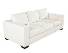 Modern 3 Seater Sofa in Cream Textured Fabric - 4220110