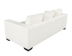 Modern 3 Seater Sofa in Cream Textured Fabric - 4220111