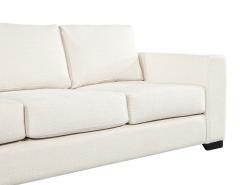 Modern 3 Seater Sofa in Cream Textured Fabric - 4220113