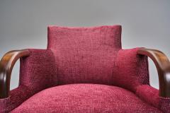 Modern Armchair with Red Upholstery Europe 1960s - 4603849