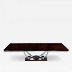 Modern Art Deco Inspired Dining Table with Acrylic Base - 3489289