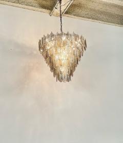 Modern Art Deco Style Chandelier Pendant Brass and Smoked Glass by Eicholtz - 3341965