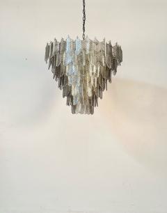 Modern Art Deco Style Chandelier Pendant Brass and Smoked Glass by Eicholtz - 3341968