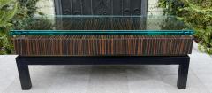 Modern Art Deco Style Macassar Glass Low Table - 2431720