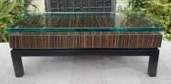 Modern Art Deco Style Macassar Glass Low Table - 2431724